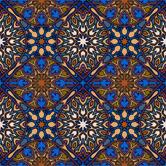 Seamless pattern. Vintage decorative elements. Hand drawn background. Islam, Arabic, Indian, ottoman motifs. Perfect for printing on fabric or paper.