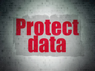 Security concept: Protect Data on Digital Data Paper background