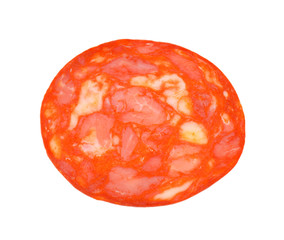 thin chorizo slice
