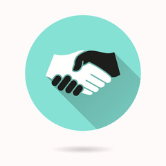Obraz premium Handshake vector icon.