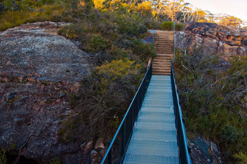 Obraz premium Steel bridge mountain lookout Blue Mountains Australia