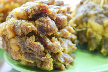 Image of a Malaysian delicacy commonly known as Satay (bamboo stick skewered barbequed meat).