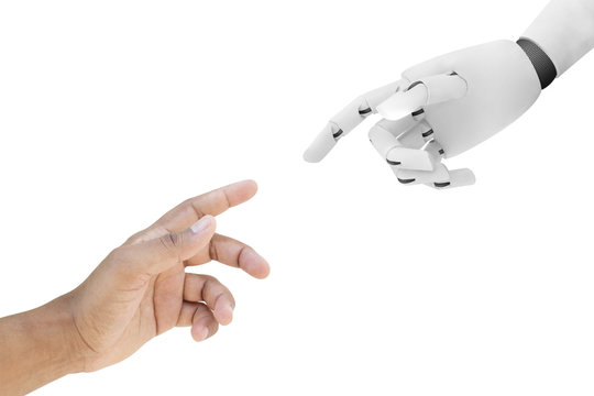 Human reaching for robot's hand - Artificial Intelligence