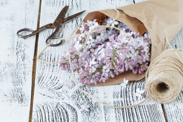 Lilac flowers as present
