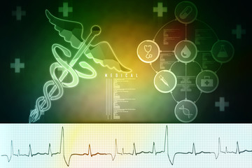 2d illustration Health care and medical logo 