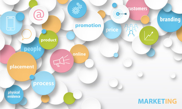 MARKETING Key Terms and Symbols Concept Banner