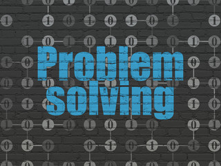 Business concept: Problem Solving on wall background