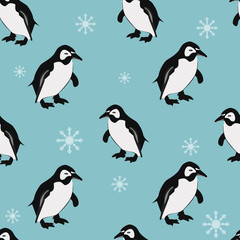 Obraz premium Penguin seamless pattern