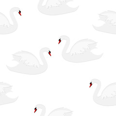Swan seamless pattern