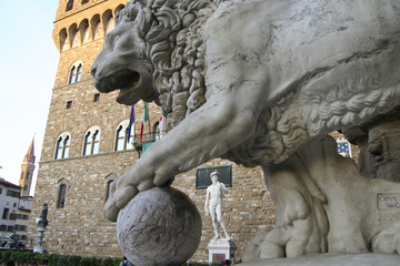 Florence David lion Michelangelo