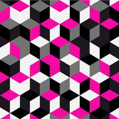 Abstract colorful geometric background, illustration of cubic shapes