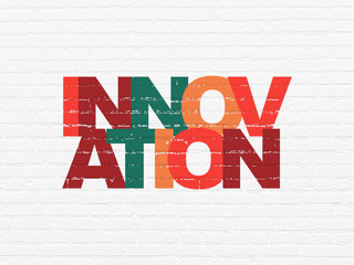 Business concept: Innovation on wall background