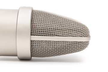 Professional microphone from close up