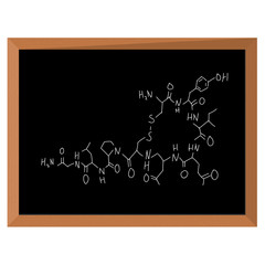 Blackboard with chemical formula