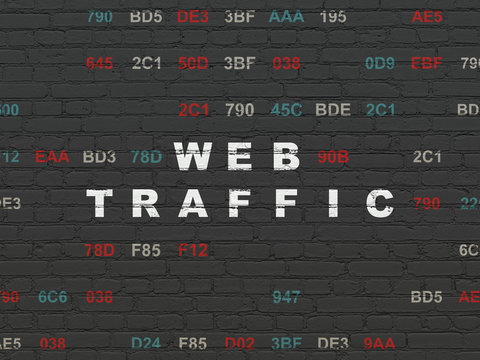 Web design concept: Web Traffic on wall background