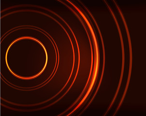 Neon circles abstract background