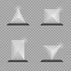 Glass Trophy Award set