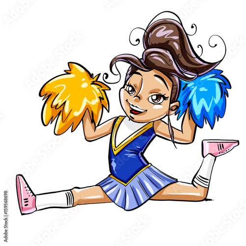 "Cheerleader cartoon girl" Stock photo and royalty-free images on