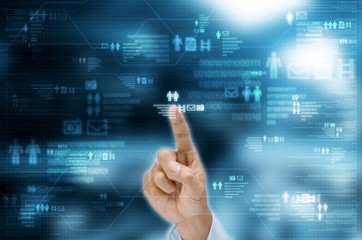 Internet Technology Multimedia and data sharing concept