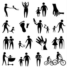 activity of father and child, father day concept