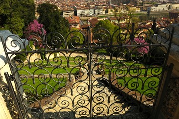 Old Gate and Staircase in Bardini Garden, Florence, Italy