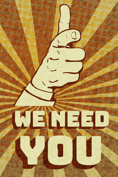 Vintage we need you poster