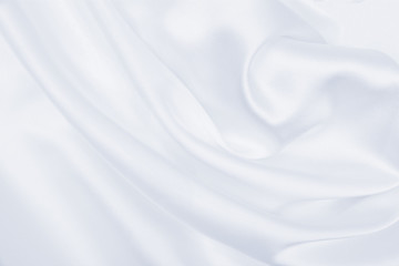 Naklejka premium Gładka elegancka szara jedwabna lub satynowa luksusowa tkanina jako tło ślubne. Luksusowy projekt tła