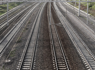 Fototapeta na wymiar Railroad track perspective