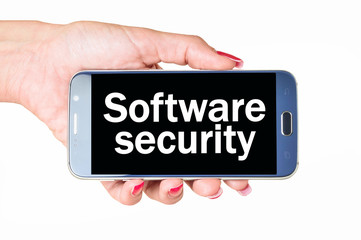 Privacy concept: Smartphone with Software Security on display
