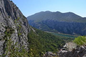 Cetina Canyon behind Omis 
