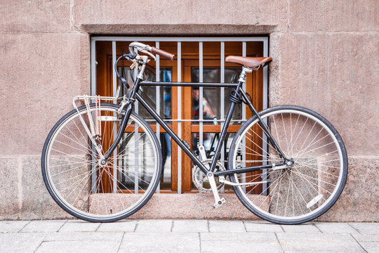 Photo of bicycle at window