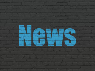 Fototapeta premium News concept: News on wall background