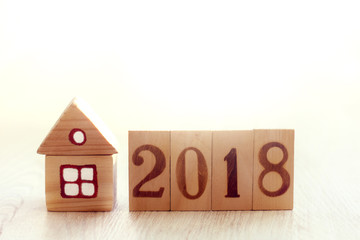  personal eco-friendly property in 2018/ installation of small wooden house and fence with numbers