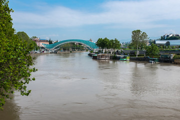 Tbilisi, Georgia - Rike Park and Peace Bridge over Mtkvari River, Eastern Europe © willcop