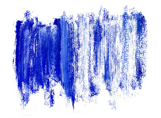 Blue brush strokes background. Blue painted banner