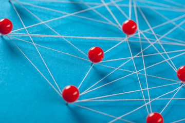 Network with pins