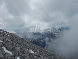 climbing mountain ridge watzmann in germany