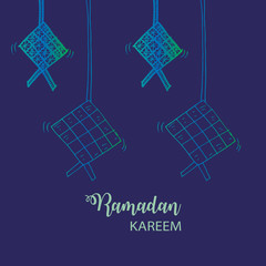 Ramadan Kareem greeting card.