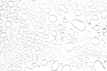 abstract water drops on a white background