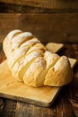 fresh bread on the table