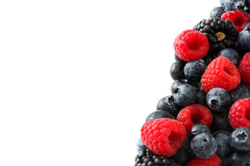 healthy berries isolated on white background
