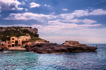 Fototapeta na wymiar Small place in Majorca. Mediterranean sea