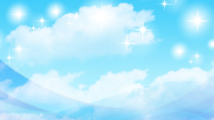 空 雲 背景素材 輝き