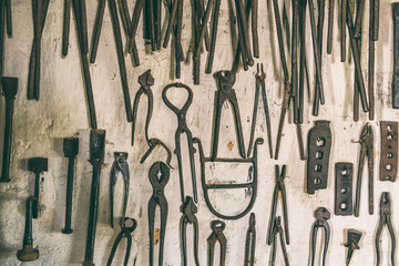 Smithy tools on the wall