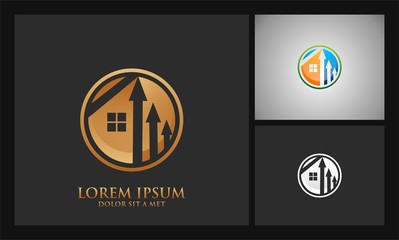 Obraz premium home arrow business logo