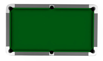 Obraz premium Empty Billiard table on a white background 3d render