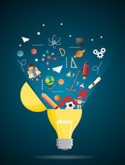idea on light bulb.education concept.can be used for layout.vector - 159588660