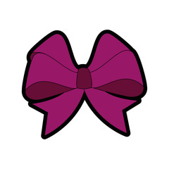 Decorative bow isolated icon vector illustration graphic design