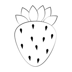 strawberry fresh fruit icon vector illustration graphic design