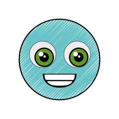 cute cartoon face icon vector illustration graphic design